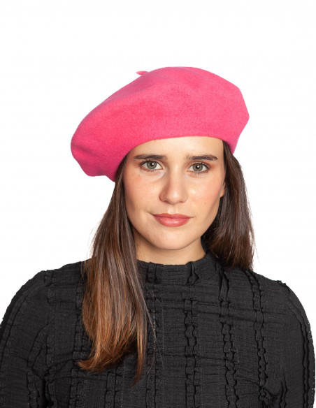 Boina rosa chicle con forro Dame Elosegui Sommes Demode Zaragoza