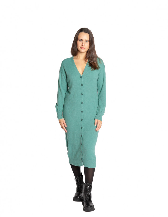 vestido punto abotonado verde agua pepa loves sommes demode zaragoza