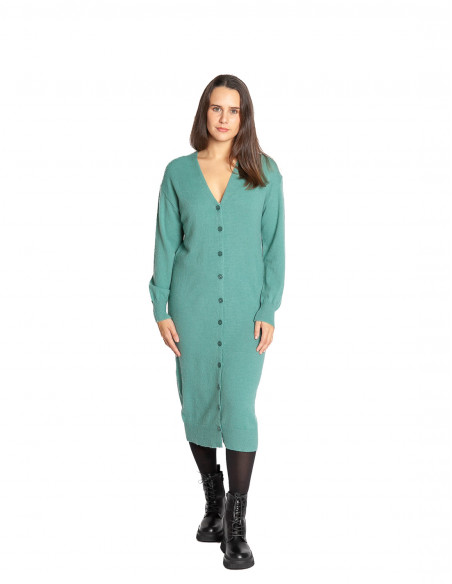vestido punto abotonado verde agua pepa loves sommes demode zaragoza