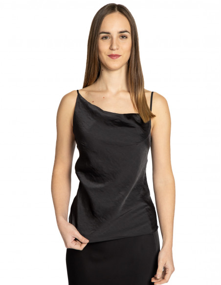 Top tirantes negro satinado negro Grace & Mila Sommes Demode Zaragoza