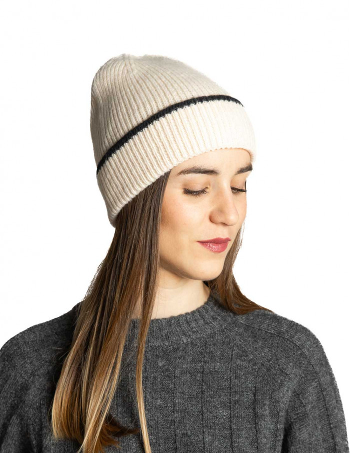 Gorro beige Thora Ichi Sommes Demode Zaragoza