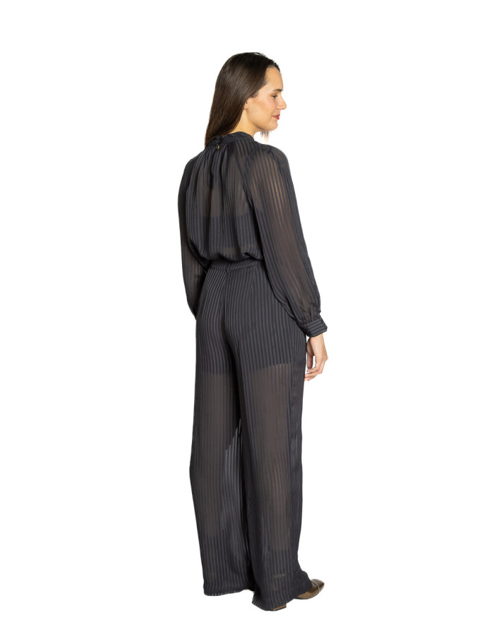 Pantalón fluido negro transparencias Todano CKS Sommes Demode Zaragoza