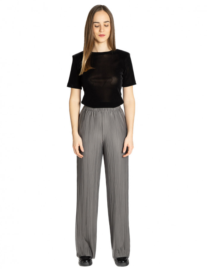 Pantalón plisado gris claro Yaya Sommes Demode Zaragoza