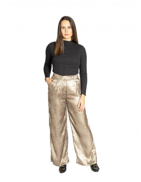 pantalon fluido pinzas brillo dalona byoung sommes demode zaragoza