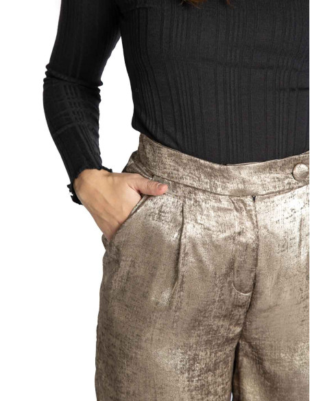 pantalon fluido pinzas brillo dalona byoung sommes demode zaragoza