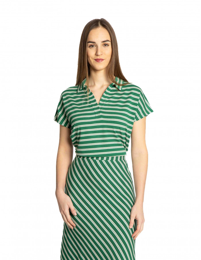 top cuello polo verde rayas blancas nice things sommes demode zaragoza