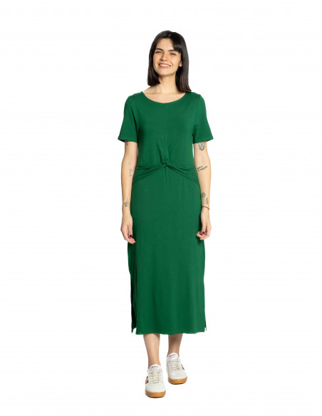 vestido midi verde detalle nudo nice things sommes demode zaragoza