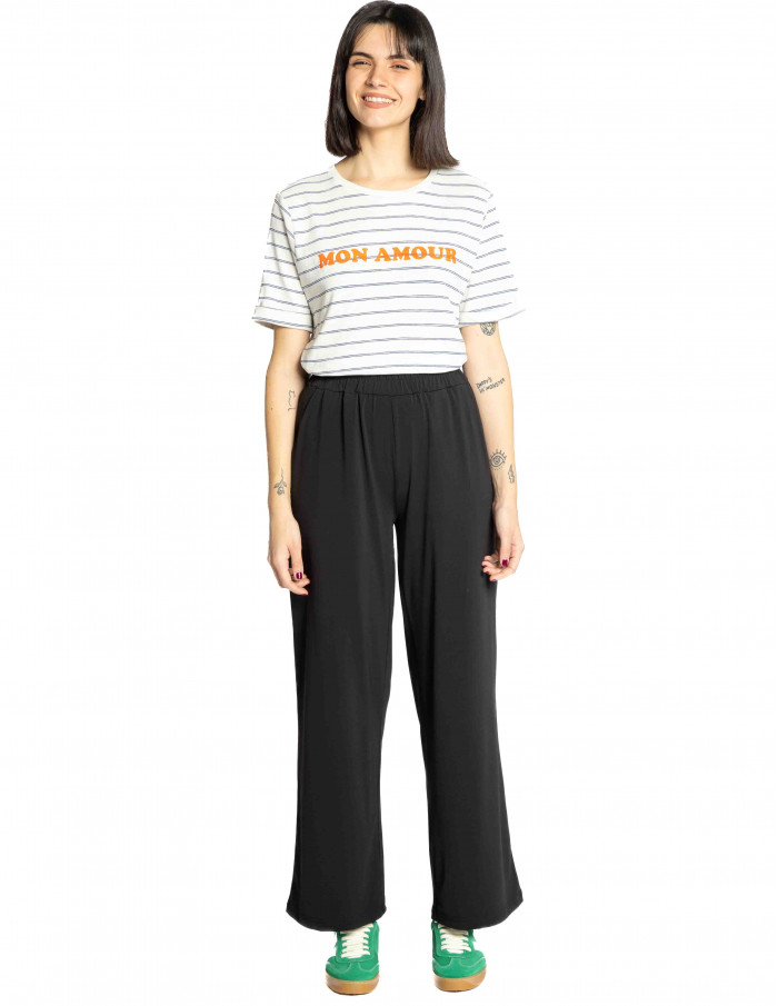pantalon fluido negro lima ichi sommes demode zaragoza