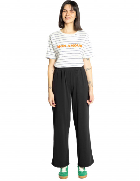 pantalon fluido negro lima ichi sommes demode zaragoza