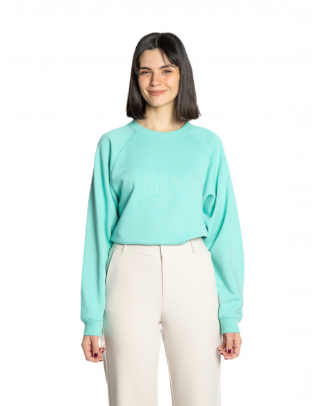 sudadera algodon color turquesa yaya sommes demode zaragoza
