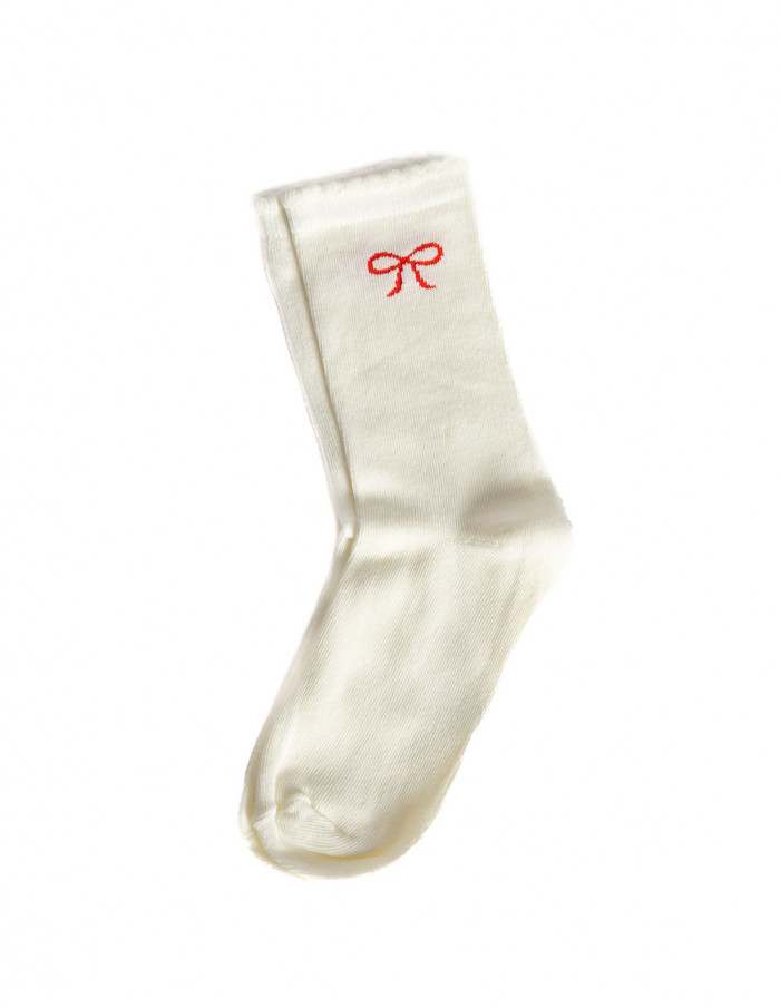 Calcetines blancos lacito rojo Bow Ichi Sommes Demode Zaragoza