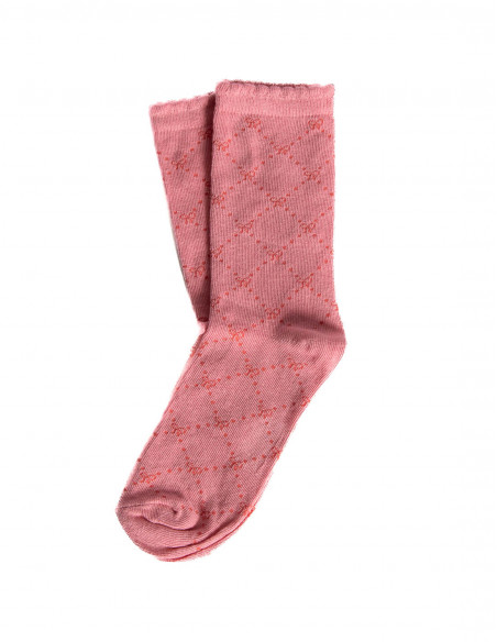 Calcetines rosas lacitos rojos Bow Ichi Sommes Demode Zaragoza