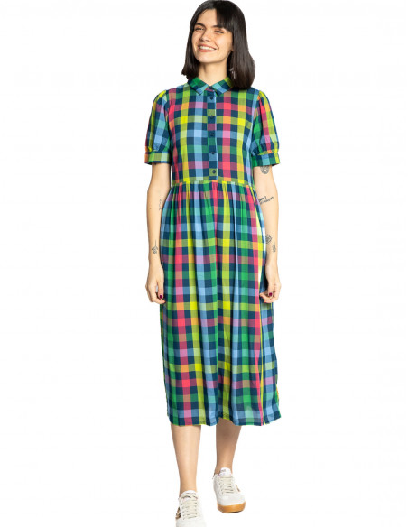 vestido midi cuadros colores willet sugarhill brighton sommes demode zaragoza