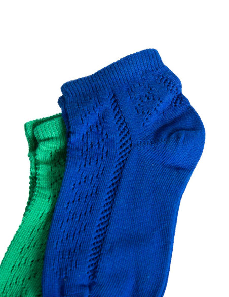Pack de calcetines calados azul y verde Ajour King Louie Sommes Demode Zaragoza