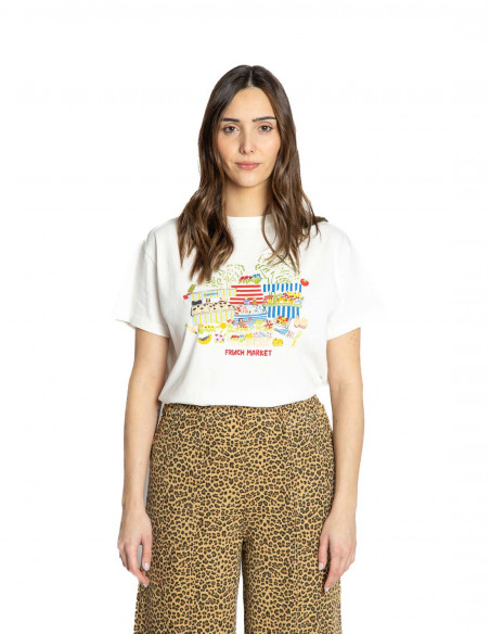 Camiseta blanca mercado Ivane Frnch Sommes Demode Zaragoza