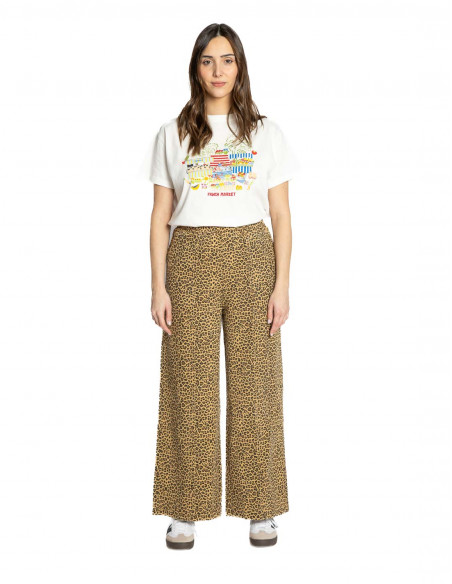 Pantalón denim leopardo Cherin Frnch Sommes Demode Zaragoza