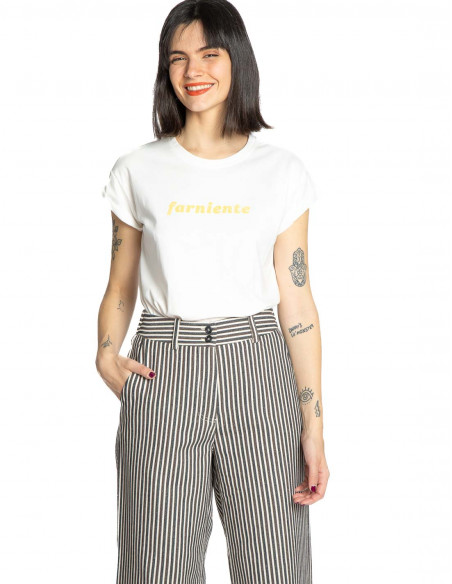 Camiseta blanca farniente Grace and Mila Sommes Demode Zaragoza