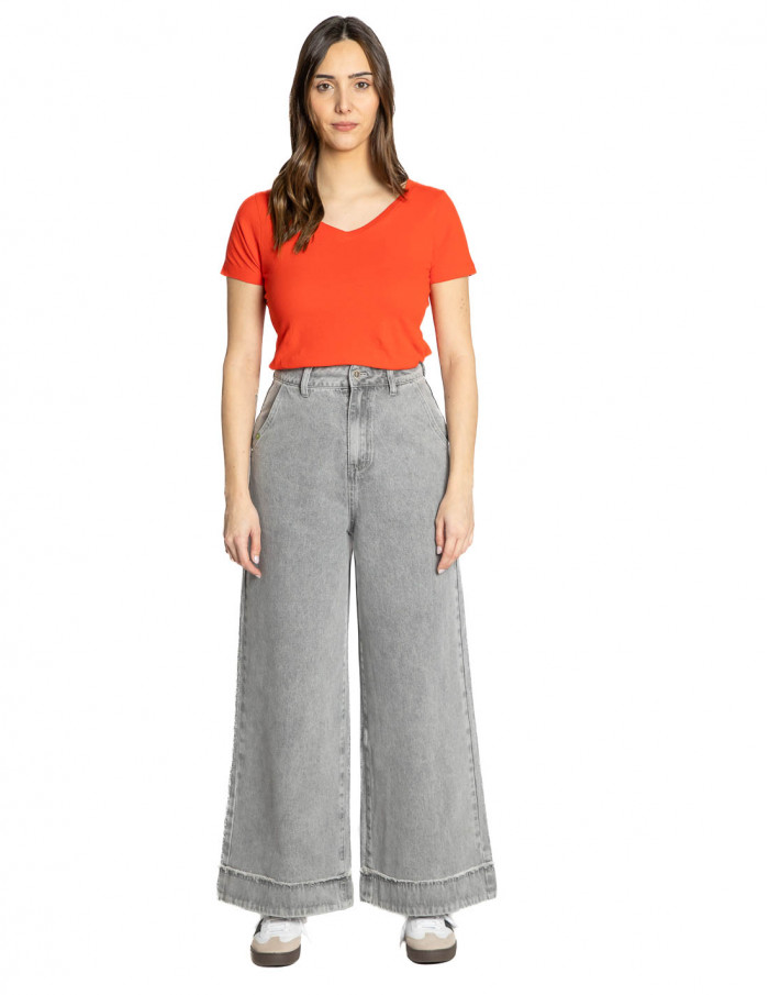 Jeans anchos color gris claro Eleni Frnch Sommes Demode Zaragoza