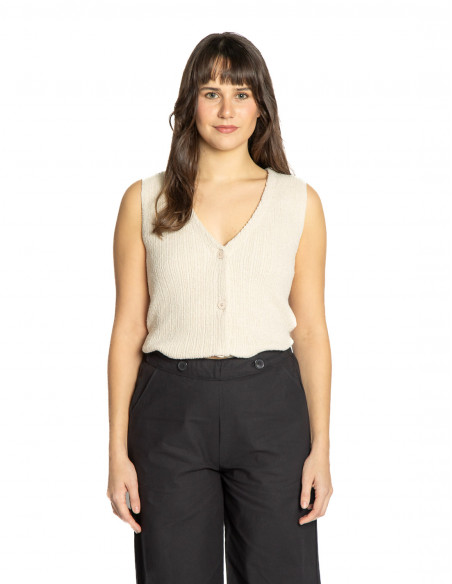 top tirantes con textura color crudo yaya sommes demode zaragoza