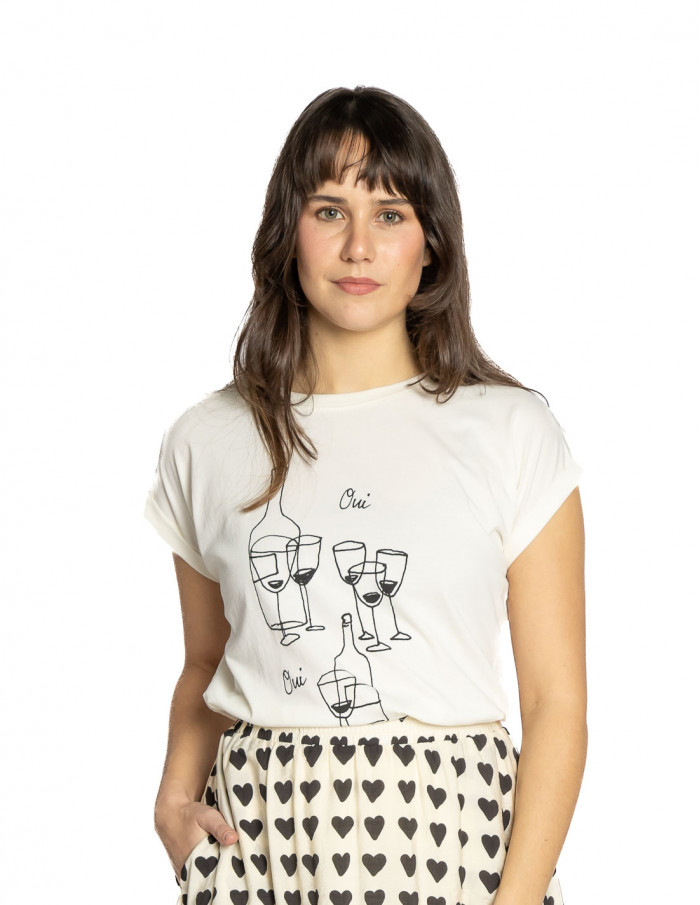 camiseta blanca oui wine visby dedicated sommes demode zaragoza