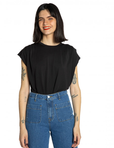 camiseta de modal negra lisken ichi sommes demode zaragoza