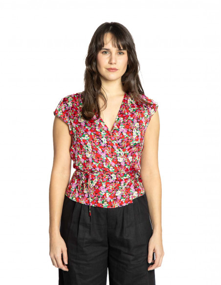 blusa escote cruzado flores penny grace and mila sommes demode zaragoza