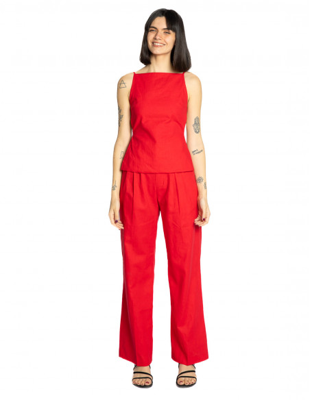 pantalon lino pinzas frambuesa phil grace and mila sommes demode zaragoza