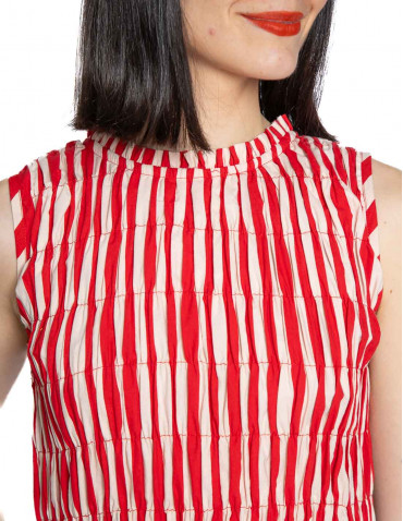 vestido nido de abeja rayas rojas y blancas compañia fantastica sommes demode zaragoza 2