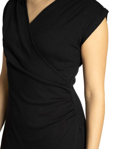vestido midi cruzado canale negro pepa loves sommes demode zaragoza 2