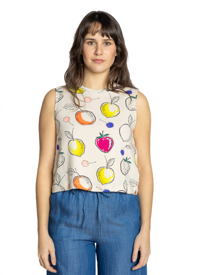 top crop estampado frutas pepa loves sommes demode zaragoza