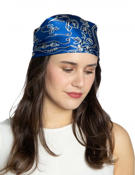 pañuelo seda azul set de mesa oceana frnch sommes demode zaragoza