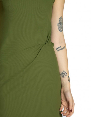 vestido midi de canale verde con fruncido skatie sommes demode zaragoza 2