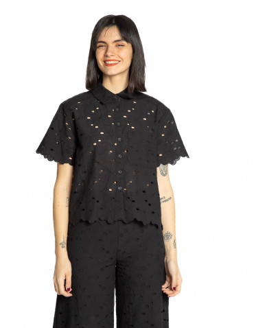Camisa negra encaje Evelina King Louie Sommes Demode Zaragoza