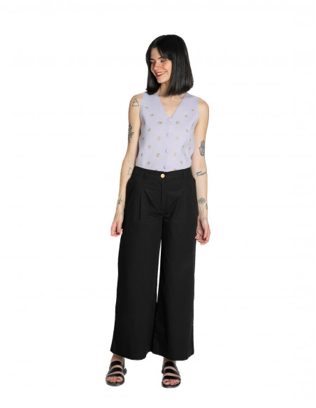 Pantalón chino algodón color negro Nice Things Sommes Demode Zaragoza