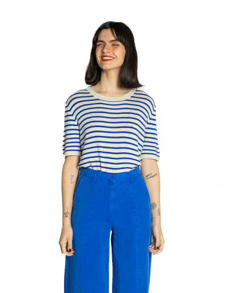 top punto blanco rayas azules wild pony sommes demode zaragoza