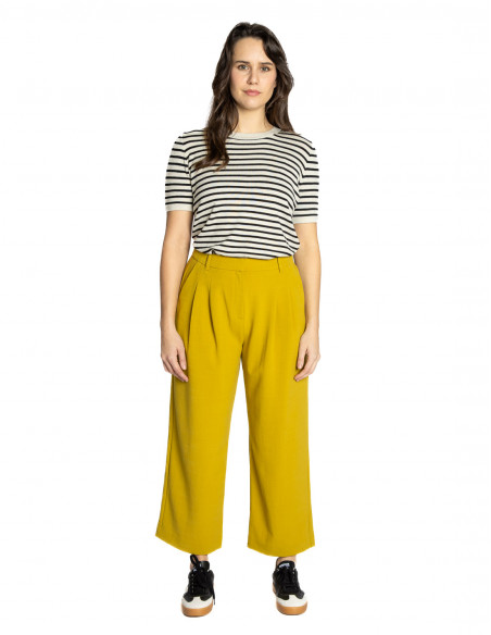 pantalon fluido pinzas curry fintan king louie sommes demode zaragoza