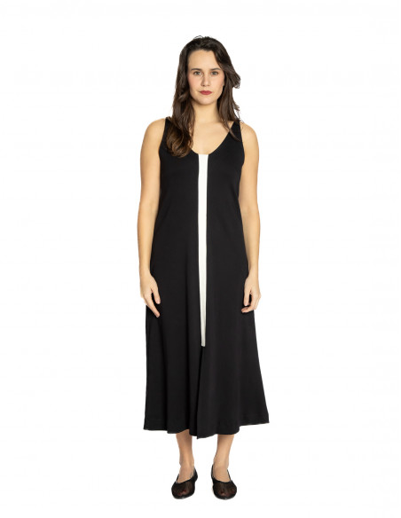 vestido tirantes blanco y negro zaine skfk sommes demode zaragoza