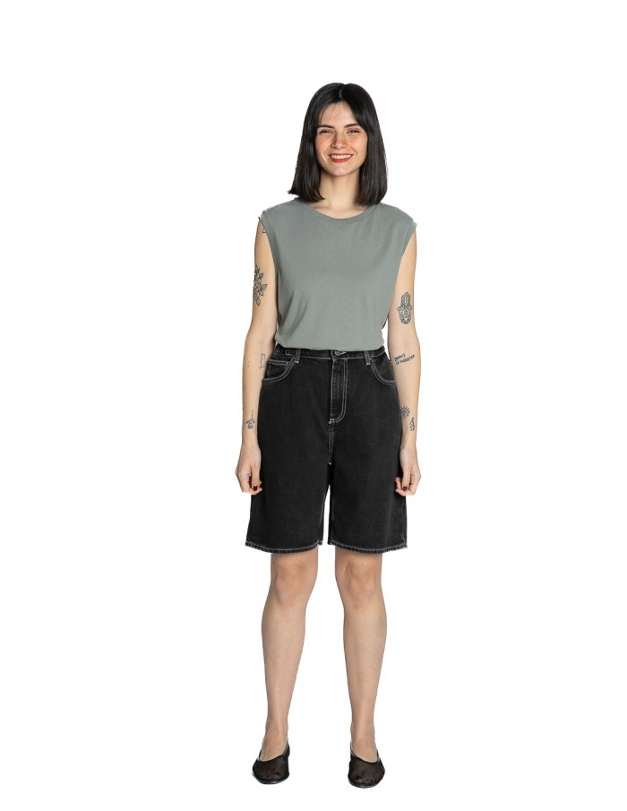 bermudas denim negras yopday american vintage sommes demode zaragoza