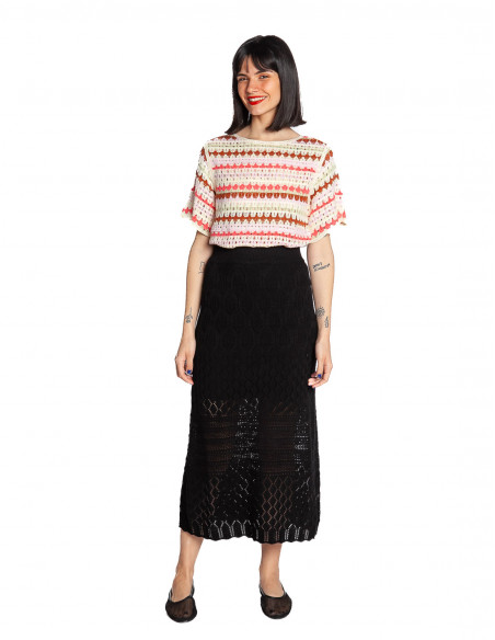 falda midi crochet negra hawai artlove sommes demode zaragoza