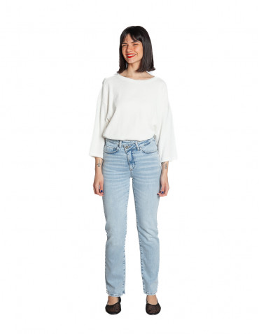 jeans cierre asimetrico light blue yaya sommes demode zaragoza