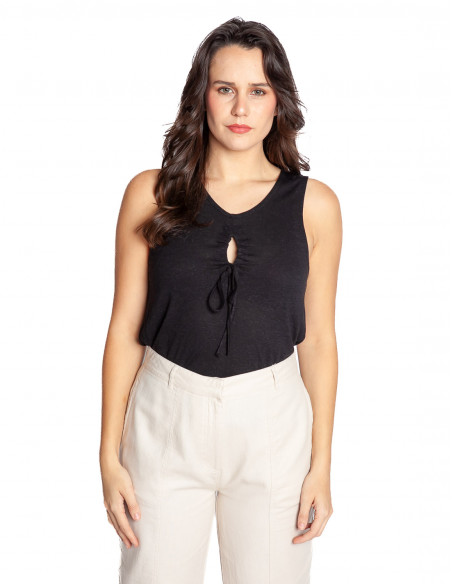 Top tirantes antracita detalle cut out Nice Things Sommes Demode Zaragoza