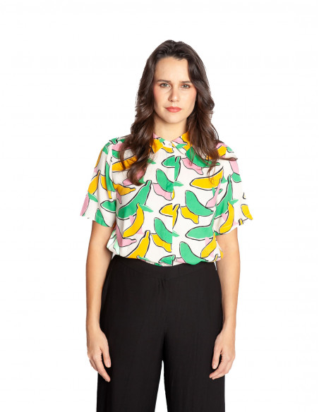 camisa print bananas multicolor compañia fantastica sommes demode zaragoza