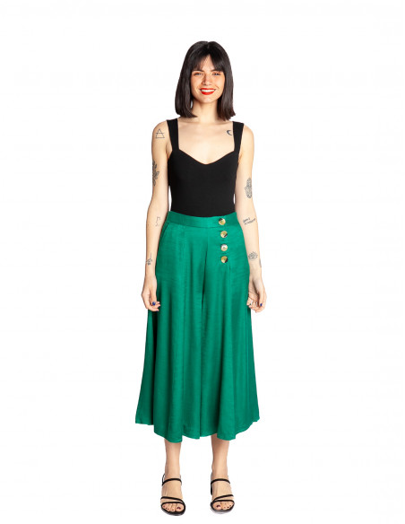 falda pantalon botones verde dallas king louie sommes demode zaragoza