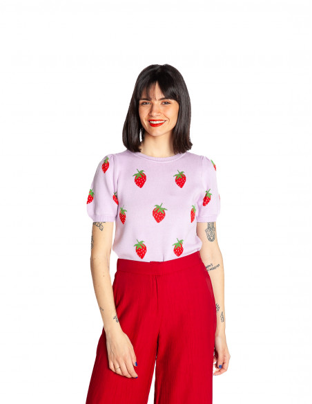 top punto lila fresas dominique sugarhill sommes demode zaragoza