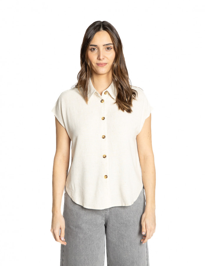 camisa lino color crudo perez grace and mila sommes demode zaragoza