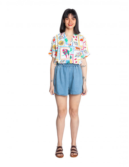 shorts denim azul claro pepa loves sommes demode zaragoza