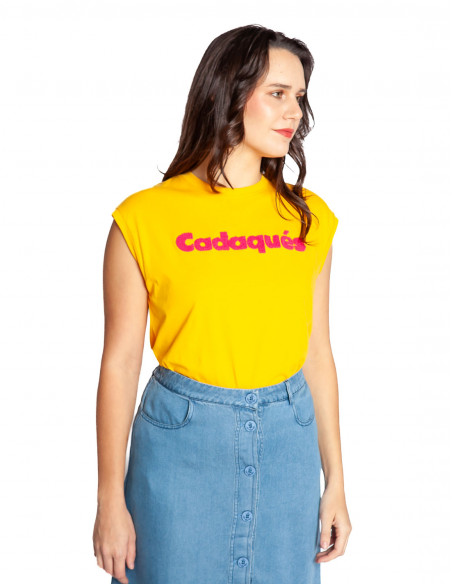 Camiseta amarilla Cadaqués Compañía Fantástica Sommes Demode Zaragoza