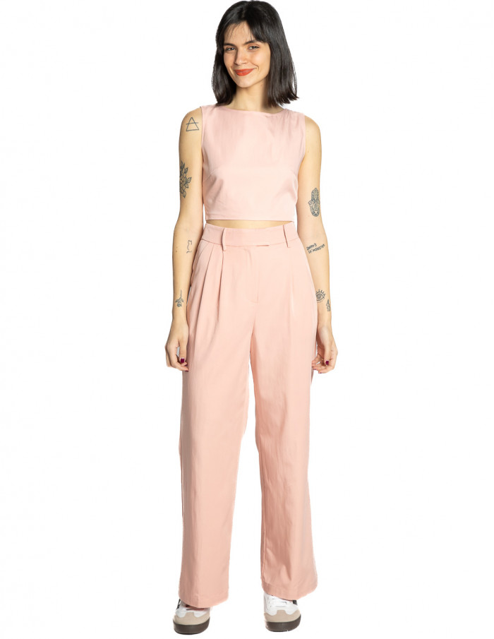 Pantalón fluido rosa Adassa Frnch Sommes Demode Zaragoza