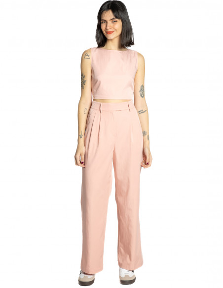 Pantalón fluido rosa Adassa Frnch Sommes Demode Zaragoza