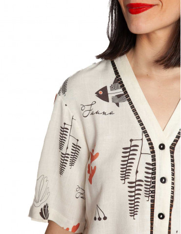 camisa lino cruda estampado marino meisie sommes demode zaragoza 2